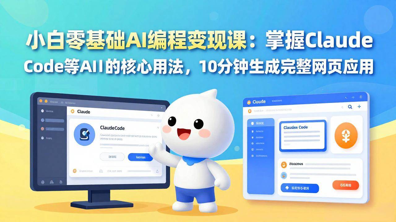 （17562期）小白零基础AI编程变现课：掌握Claude Code等AI工具的核心用法，10分钟生成完整网页应用-洛柒笔记