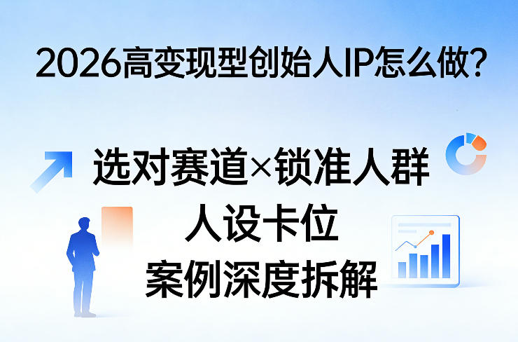 2026高变现型创始人IP怎么做？选对赛道×锁准人群×人设卡位×案例深度拆解-洛柒笔记