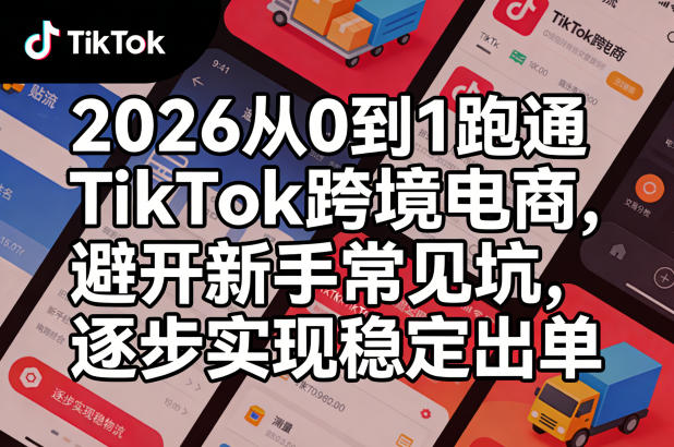 2026从0到1跑通TikTok跨境电商，避开新手常见坑，逐步实现稳定出单（更新0414）-洛柒笔记