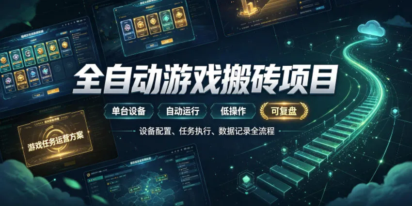 实现全自动游戏搬砖躺賺，每日稳定收益千元，近几年最稳，一台设备就能做！-洛柒笔记