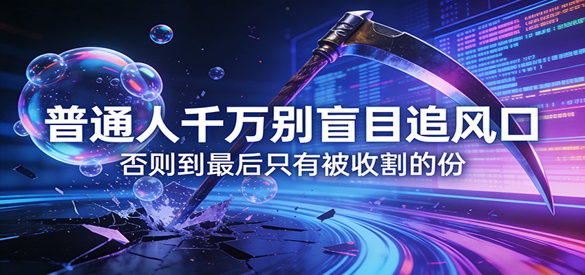 付费文章《通人千万别盲目追风口》否则到最后只有被收割的份-洛柒笔记