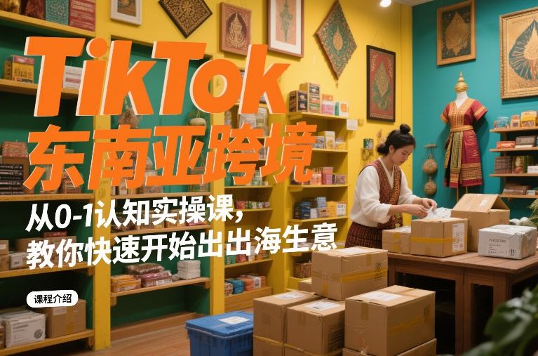 TikTok东南亚跨境从0-1认知实操课，教你快速开始出海生意-洛柒笔记