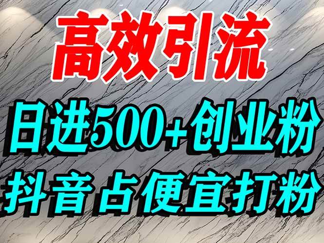 （16679期）怎么打创业粉？抖音利用占便宜心理引流创业粉，单人日引500+精准流量-洛柒笔记