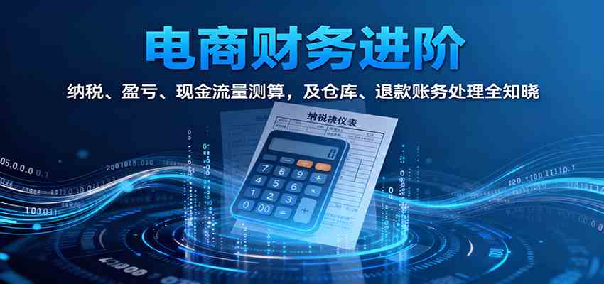 电商财务进阶：纳税、盈亏、现金流量测算，及仓库、退款账务处理全知晓-洛柒笔记