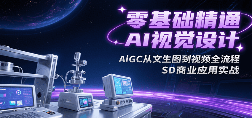 零基础精通AI视觉设计，AiGC从文生图到视频全流程，SD商业应用实战-洛柒笔记