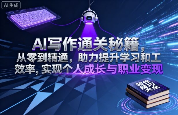 AI写作通关秘籍，从零到精通，助力提升学习和工作效率，实现个人成长与职业变现-洛柒笔记