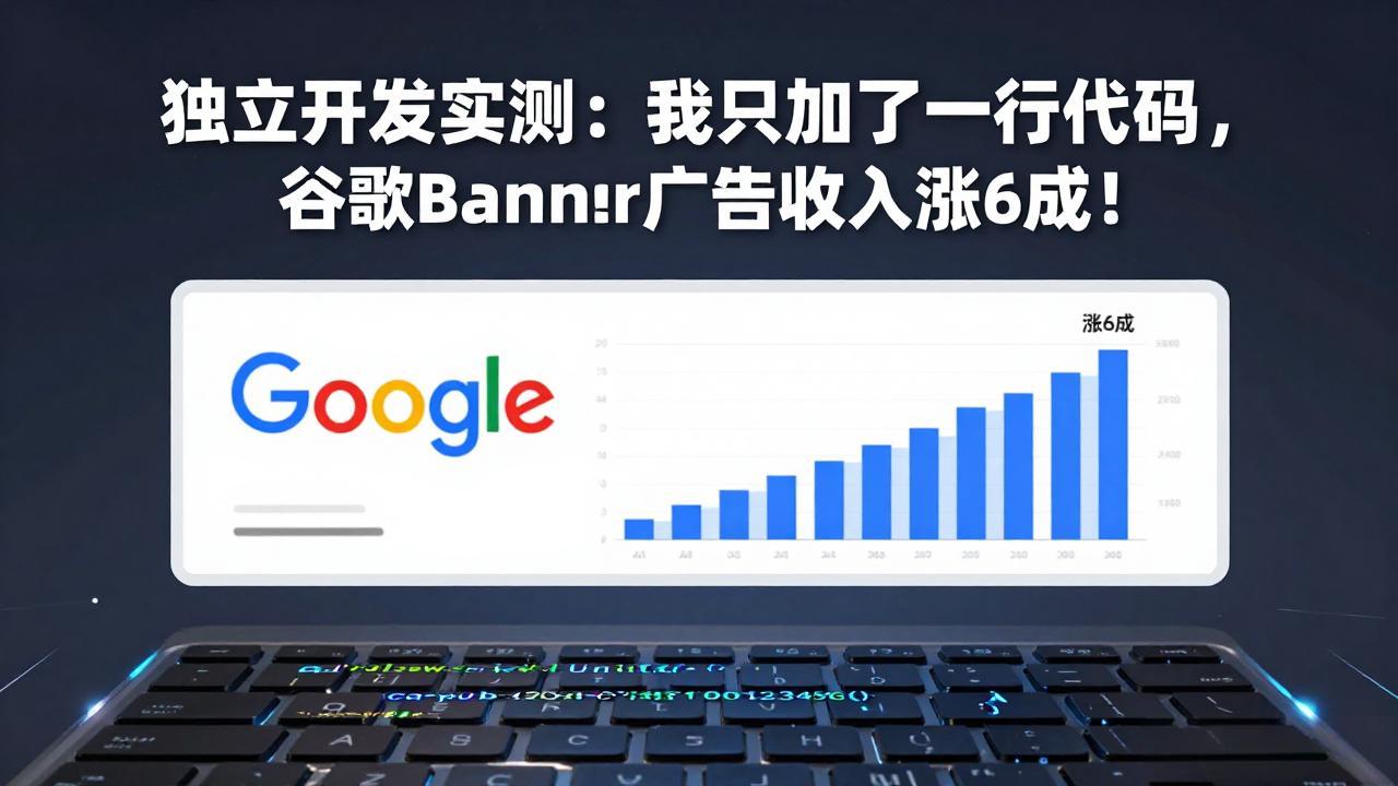 付费文章：独立开发实测：我只加了一行代码，谷歌Banner广告收入涨6成！-洛柒笔记