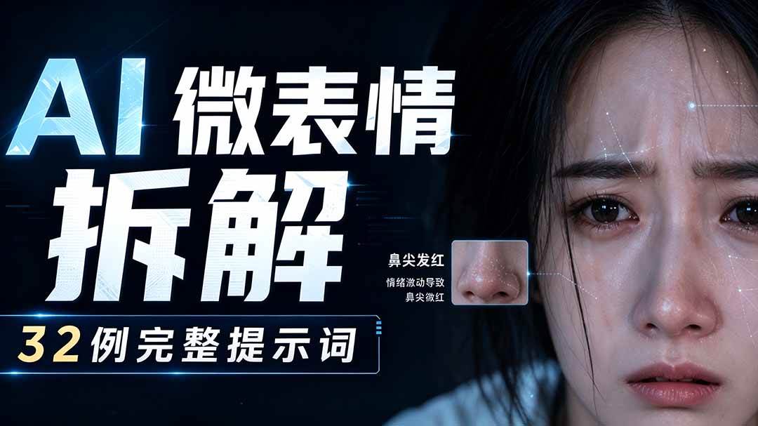 (19629期)AI微表情拆解提示词合集,精准调控AI角色表情,告别塑料感、AI面瘫脸。-洛柒笔记 (19629期)AI微表情拆解提示词合集,精准调控AI角色表情,告别塑料感、AI面瘫脸。-洛柒笔记