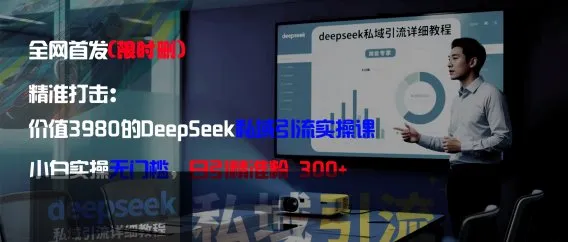 全网首发（限时删）精准打击：价值3980的DeepSeek私域引流实操课，小白实操无门槛，日引精准粉300+-洛柒笔记