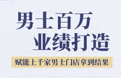 2025男士美业百万业绩打造，赋能上千家男士门店拿到结果-洛柒笔记