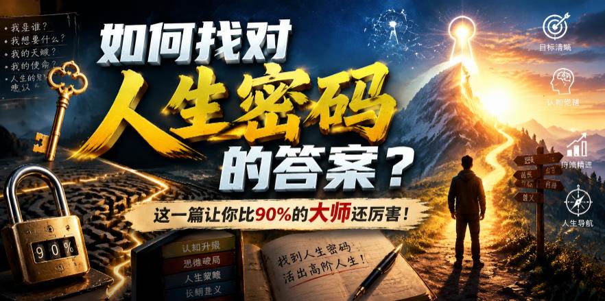（19601期）付费文章：如何找对人生密码的答案？这一篇让你比90%的大师还厉害！-洛柒笔记