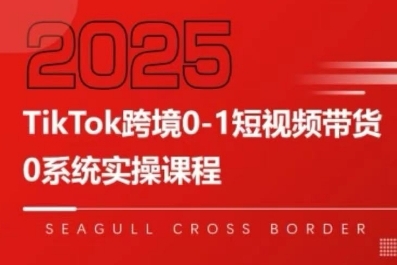 TikTok跨境0-1短视频带货，系统拆解TikTok跨境带货全链路，实现跨境可持续盈利-洛柒笔记