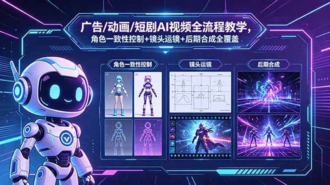 (18455期)广告/动画/短剧AI视频全流程教学,角色一致性控制+镜头运镜+后期合成全覆盖-洛柒笔记 (18455期)广告/动画/短剧AI视频全流程教学,角色一致性控制+镜头运镜+后期合成全覆盖-洛柒笔记