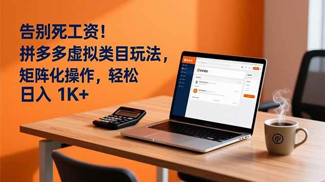 （16943期）告别死工资！拼多多虚拟类目玩法，矩阵化操作，轻松日入 1K+-洛柒笔记