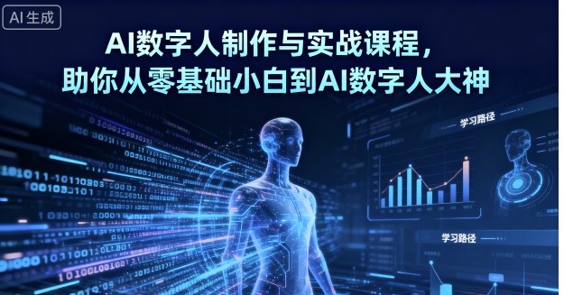 AI数字人制作与实战课程，助你从零基础小白到AI数字人大神-洛柒笔记