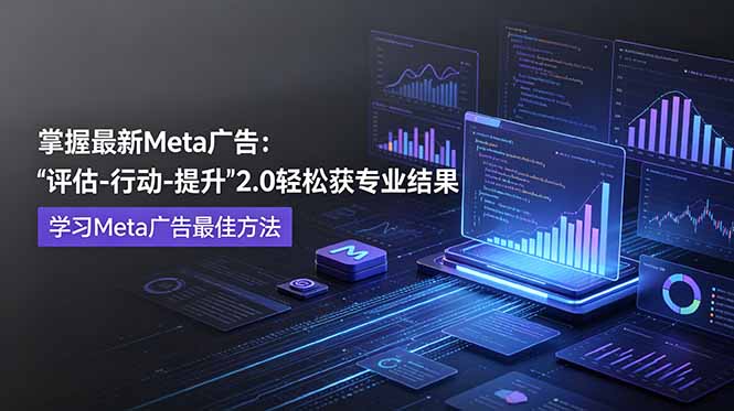 掌握最新的Meta广告，通过“评估-行动-提升”2.0版本轻松获得专业级结果。学习目前学习Meta广告的最佳方法-洛柒笔记