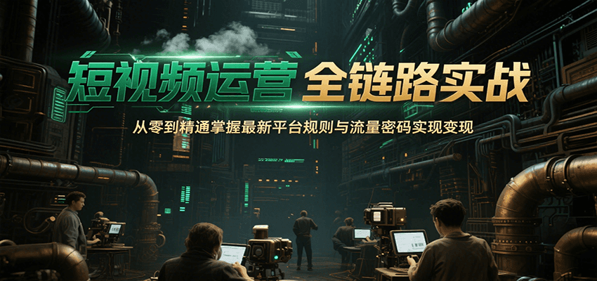 短视频运营全链路实战，从零到精通掌握最新平台规则与流量密码实现变现-洛柒笔记