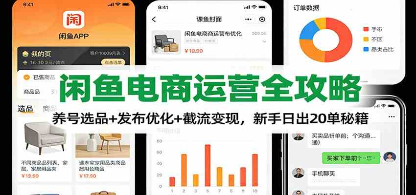 闲鱼电商运营全攻略：养号选品+发布优化+截流变现，新手日出20单秘籍-洛柒笔记
