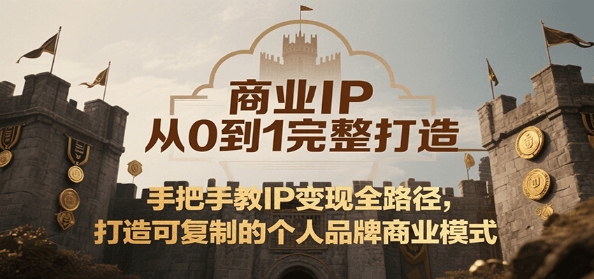 商业IP从0到1完整打造，手把手教IP变现全路径，打造可复制的个人品牌商业模式-洛柒笔记