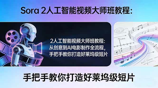 （17688期）Sora 2人工智能视频大师班教程：从创意到AI电影制作全流程，手把手教你打造好莱坞级短片-洛柒笔记
