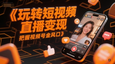 玩转短视频直播变现，把握视频号金风口-洛柒笔记