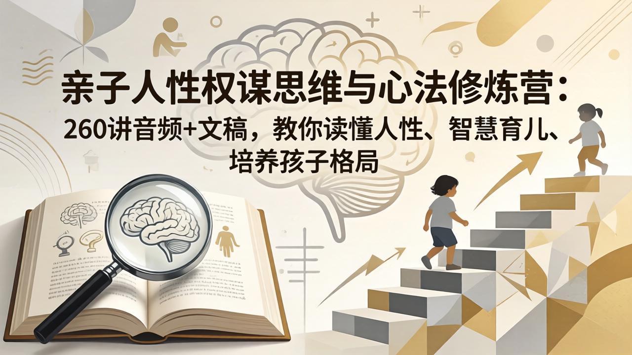 亲子人性权谋思维与心法修炼营：260讲音频+文稿，教你读懂人性、智慧育儿、培养孩子格局-洛柒笔记