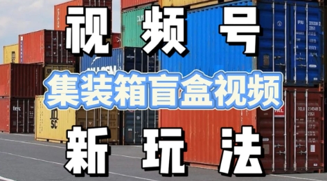 视频号新玩法，利用老外开集装箱盲盒视频，挣分成计划收益，月入过W，新手小白轻松上手-洛柒笔记