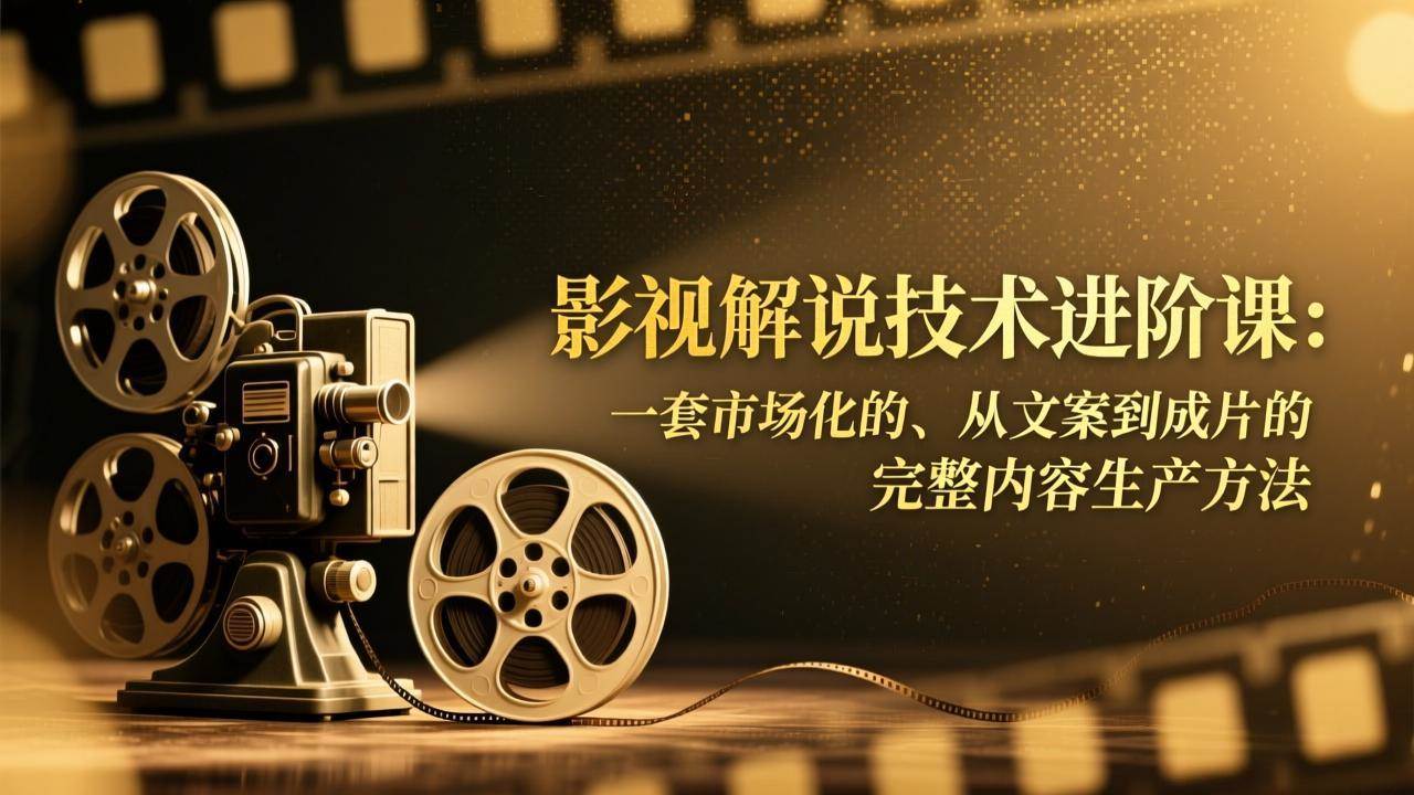 （17185期）影视解说技术进阶课：一套市场化的、从文案到成片的完整内容生产方法-洛柒笔记