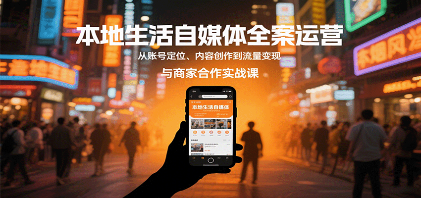 本地生活自媒体全案运营，从账号定位、内容创作到流量变现与商家合作实战课-洛柒笔记