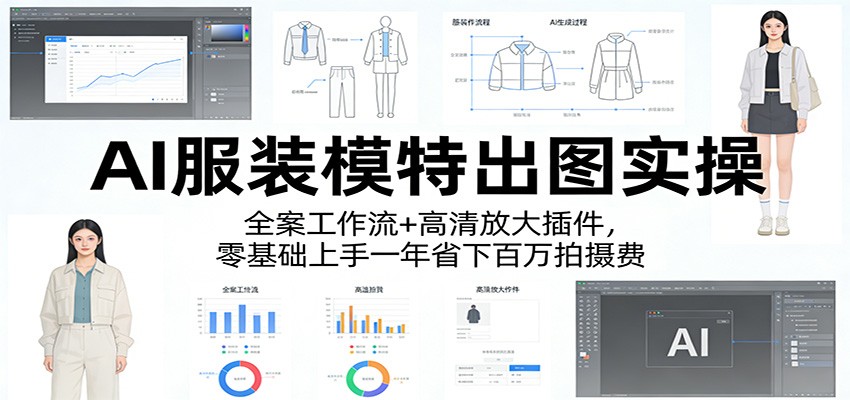 AI服装模特出图实操：全案工作流+ 高清放大插件，零基础上手一年省下百万拍摄费-洛柒笔记