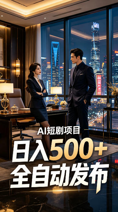 快手AI短剧自动发布，矩阵批量运营变现，轻资产副业项目，日入500+【揭秘】-洛柒笔记