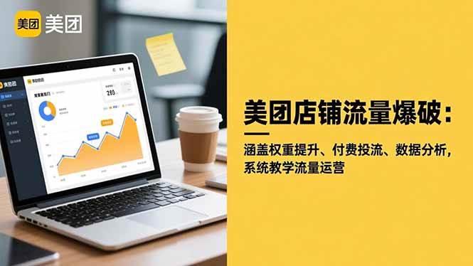 （16499期）美团店铺流量爆破：涵盖权重提升、付费投流、数据分析，系统教学流量运营-洛柒笔记