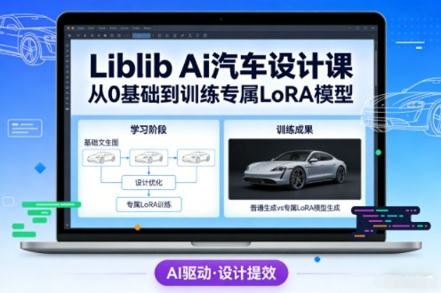 Liblib Ai汽车设计课，从0基础文生图，到教你训练专属设计和风格LoRA模型-洛柒笔记