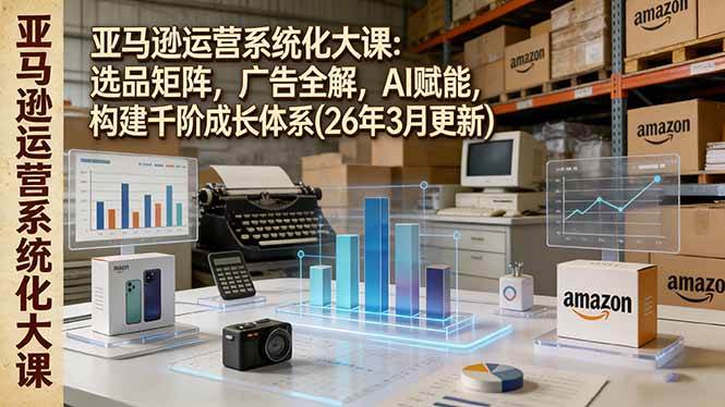 （17622期）亚马逊运营系统化大课：选品矩阵，广告全解，AI赋能，构建千阶成长体系(26年3月更新)-洛柒笔记