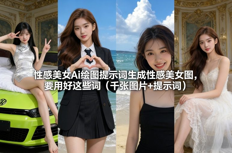 性感美女Ai绘图提示词生成性感美女图，要用好这些词（千张图片+提示词）-洛柒笔记