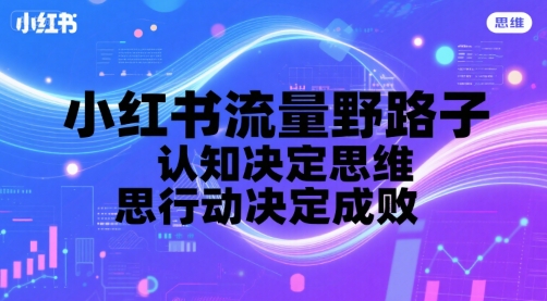 小红书流量野路子，认知决定思维，思维决定行动，行动决定成败-洛柒笔记