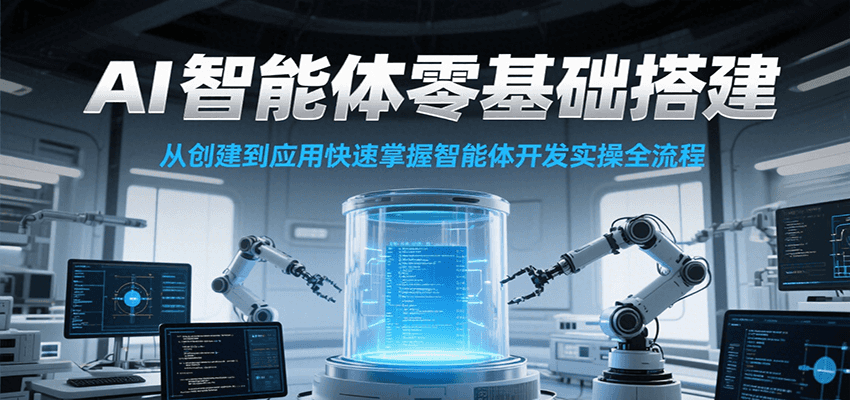 AI智能体零基础搭建实操课，从创建到应用快速掌握智能体开发全流程！-洛柒笔记