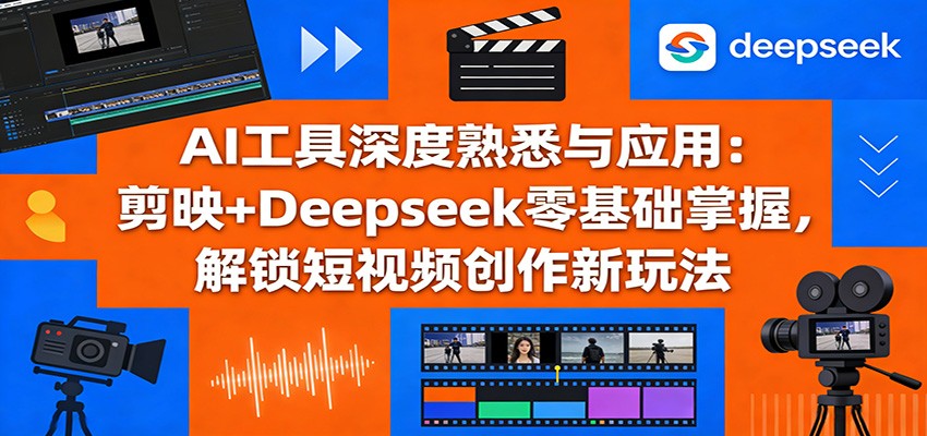 AI工具深度熟悉与应用：剪映+Deepseek零基础掌握，解锁短视频创作新玩法-洛柒笔记