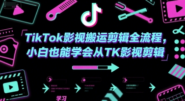 TikTok影视搬运剪辑全流程，小白也能学会从TK影视剪辑-洛柒笔记