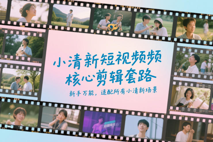 小清新短视频核心剪辑套路，新手万能，适配所有小清新场景-洛柒笔记