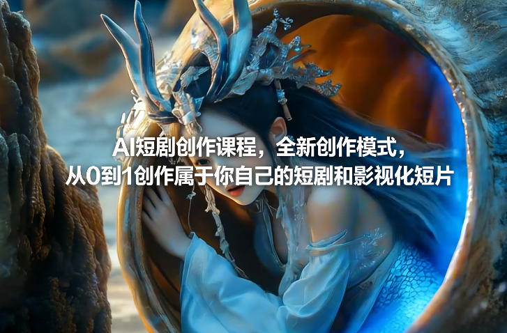 AI短剧创作课程，全新创作模式，从0到1创作属于你自己的短剧和影视化短片-洛柒笔记