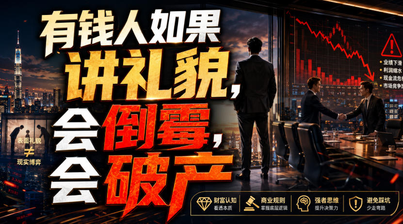 付费文章：有钱人如果讲礼貌，会倒霉，会破产-洛柒笔记