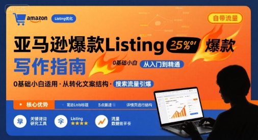 亚马逊爆款Listing写作方法，亚马逊0基础小白也能写爆款自带流量的Listing-洛柒笔记