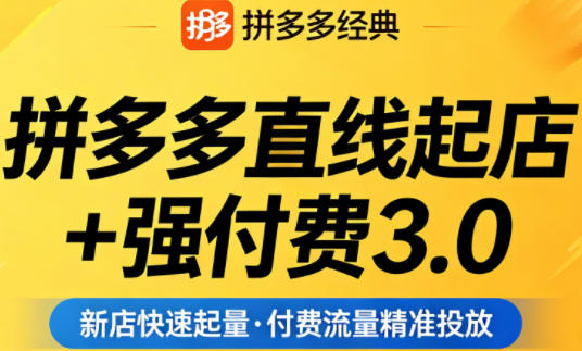 拼多多直线起店+强付费3.0，教你稳定起店、高效控投产、破解流量瓶颈（更新4月）-洛柒笔记