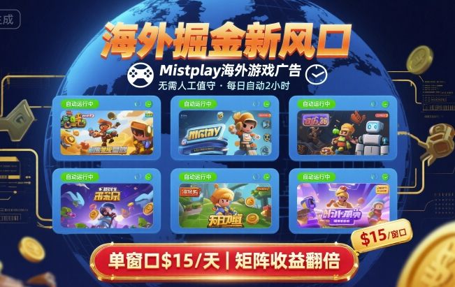 海外掘金新风口，Mistplay海外游戏广告，每日自动运行，单窗口稳入2美刀 ，可矩阵操作【揭秘】-洛柒笔记