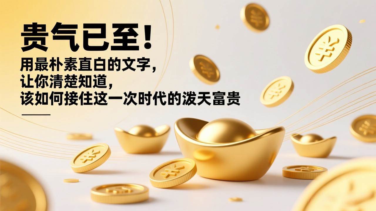 （17049期）付费文章：贵气已至！用最朴素直白的文字，让你清楚知道，该如何接住这一次时代的泼天富贵-洛柒笔记