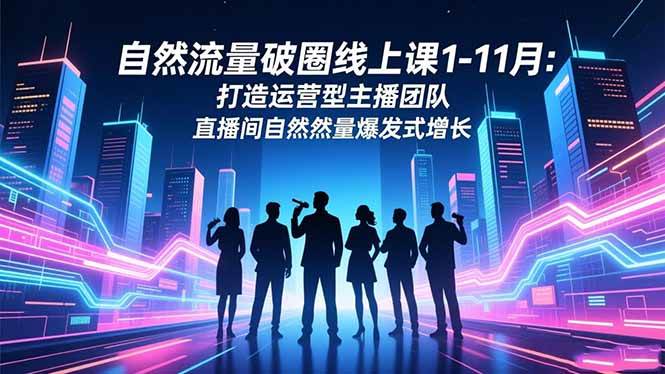 （16582期）自然流量破圈线上课1-11月：打造运营型主播团队 直播间自然流量爆发式增长-洛柒笔记