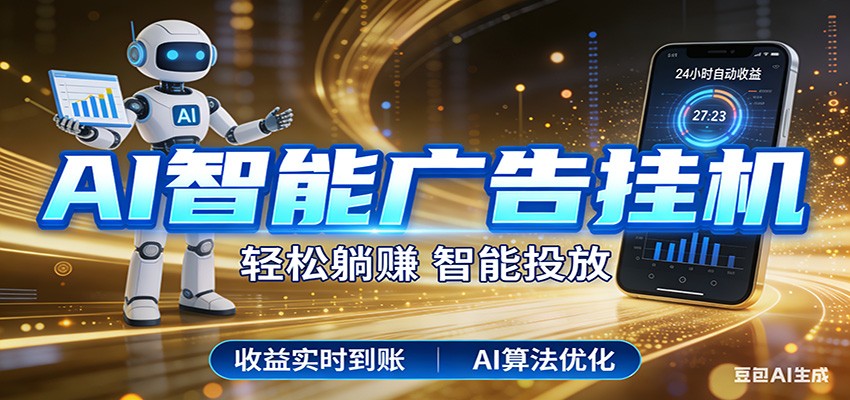 智能广告挂机新时代，利用碎片化时间实现稳定被动收益，AI帮你持续盈利-洛柒笔记