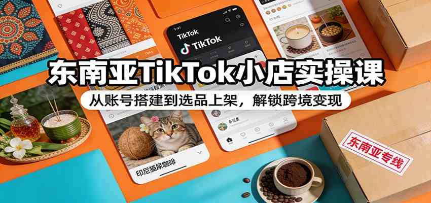 东南亚TikTok小店实操课：从账号搭建到选品上架，解锁跨境变现-洛柒笔记