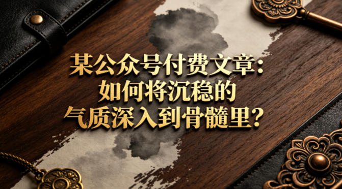 某公众号付费文章：如何将沉稳的气质深入到骨髓里？-洛柒笔记